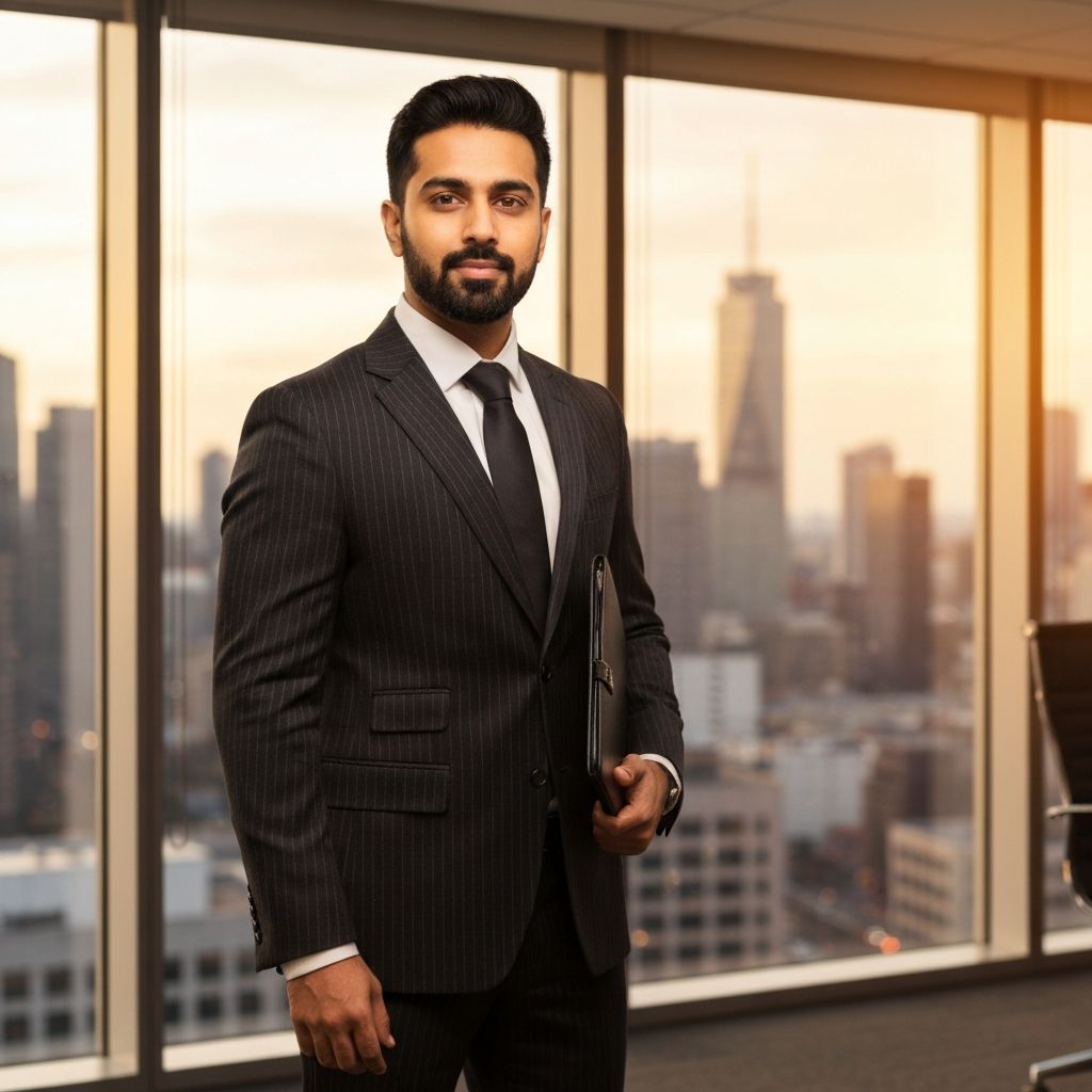 Professional lawyer in office